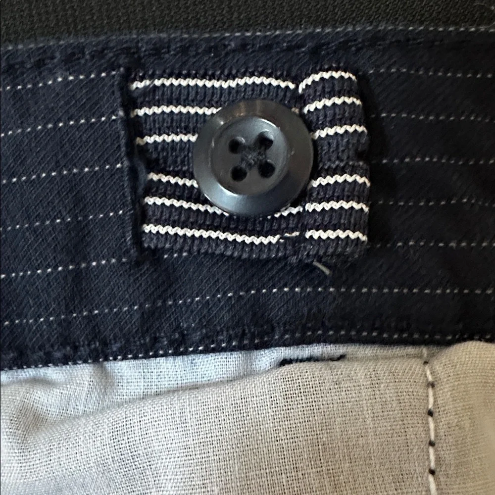 💙 OshKosh B'gosh boys pants navy blue and white stripes size 12 youth EUC